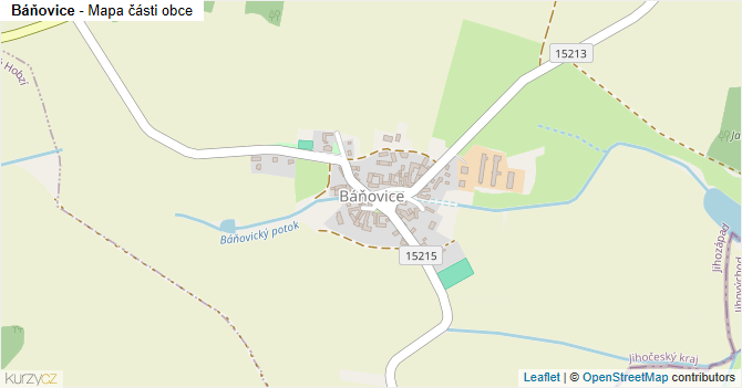 Báňovice - mapa části obce