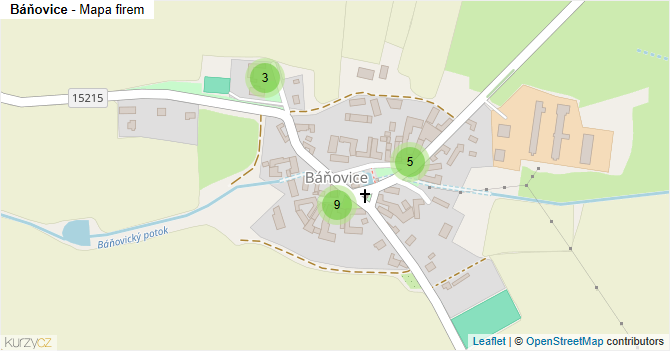 Báňovice - mapa firem