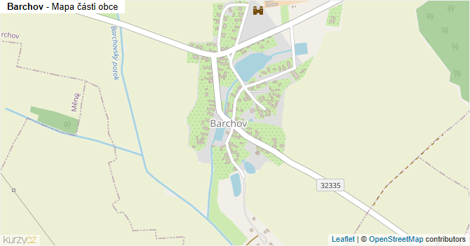 Barchov - mapa části obce