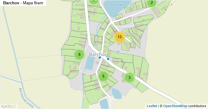 Barchov - mapa firem