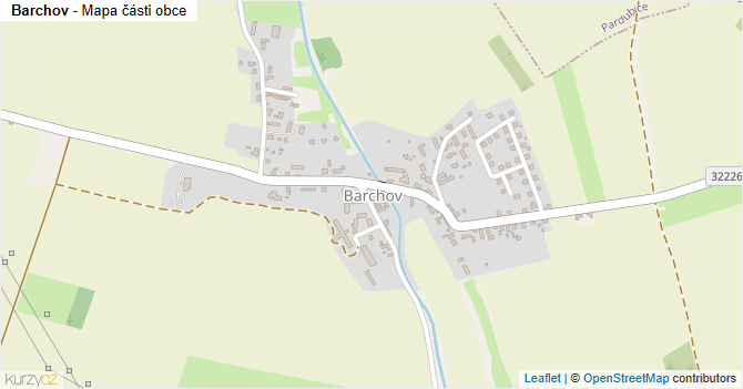 Barchov - mapa části obce