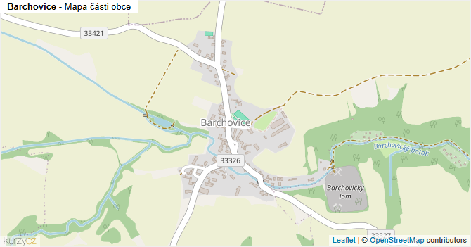 Barchovice - mapa části obce