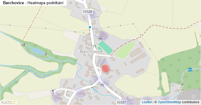 Barchovice - mapa podnikání