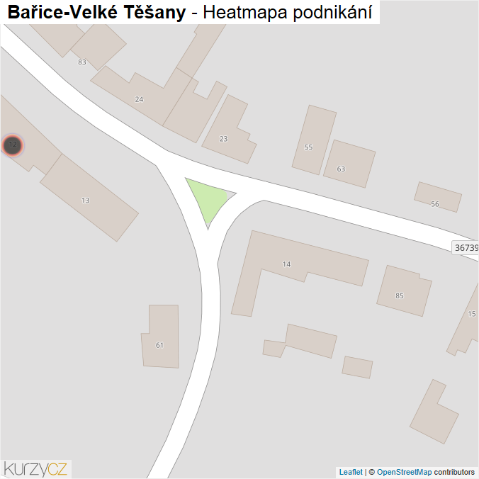 Mapa Bařice-Velké Těšany - Firmy v obci.