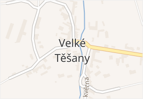 Velké Těšany v obci Bařice-Velké Těšany - mapa části obce