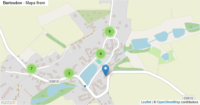 Bartoušov - mapa firem