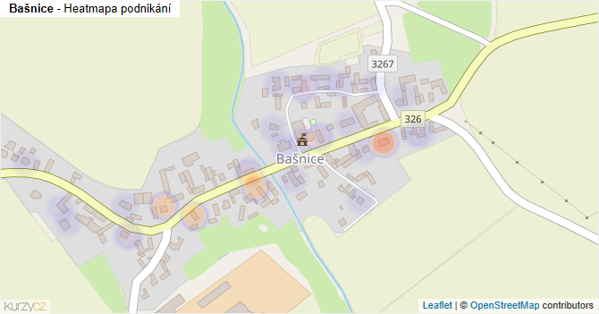 Bašnice - mapa podnikání