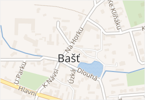 Bašť v obci Bašť - mapa části obce