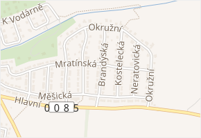 Brandýská v obci Bašť - mapa ulice