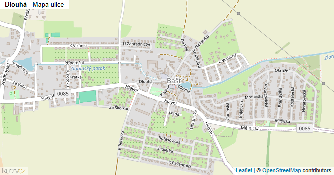 Dlouhá - mapa ulice