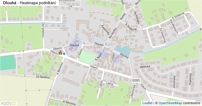 Dlouhá - mapa podnikání