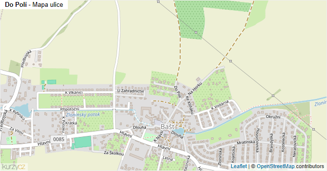 Do Polí - mapa ulice