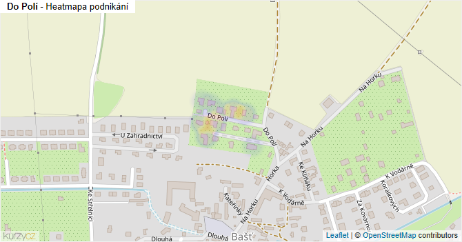Do Polí - mapa podnikání