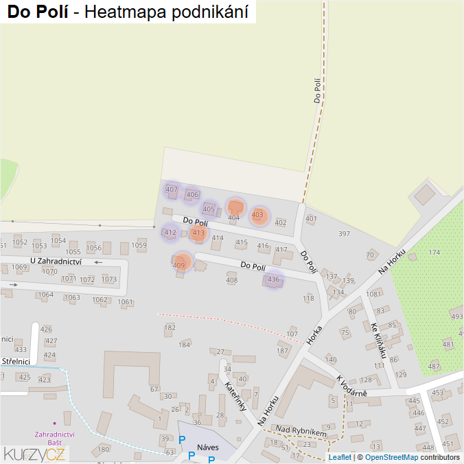 Mapa Do Polí - Firmy v ulici.