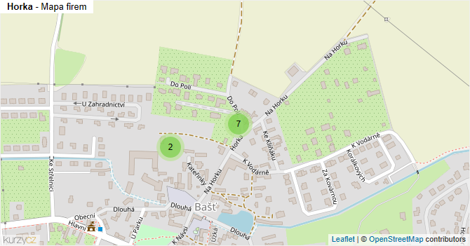 Horka - mapa firem