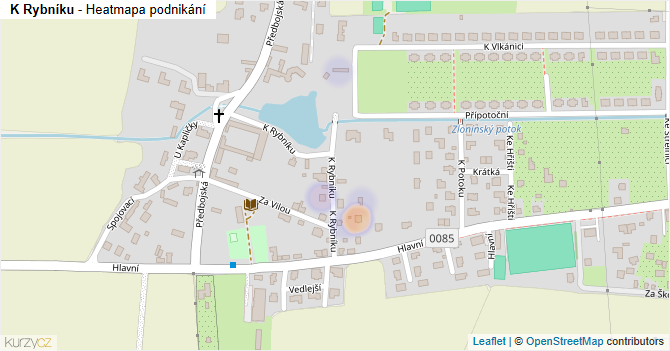 K Rybníku - mapa podnikání