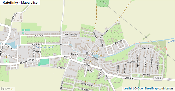 Kateřinky - mapa ulice