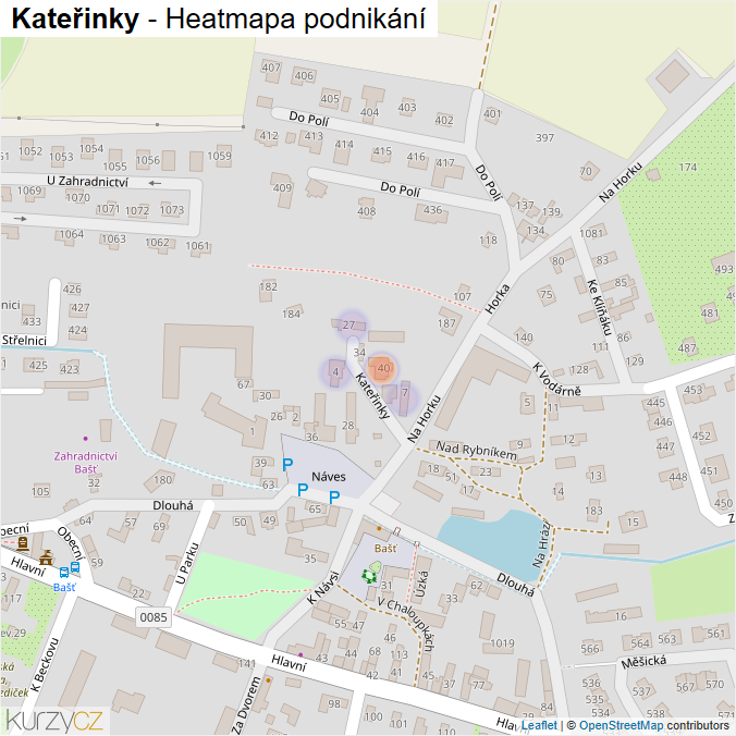 Mapa Kateřinky - Firmy v ulici.