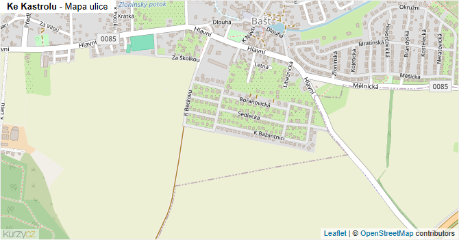 Ke Kastrolu - mapa ulice