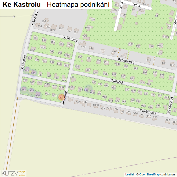 Mapa Ke Kastrolu - Firmy v ulici.
