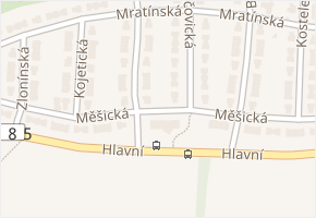 Měšická v obci Bašť - mapa ulice