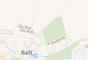 Na Horku v obci Bašť - mapa ulice