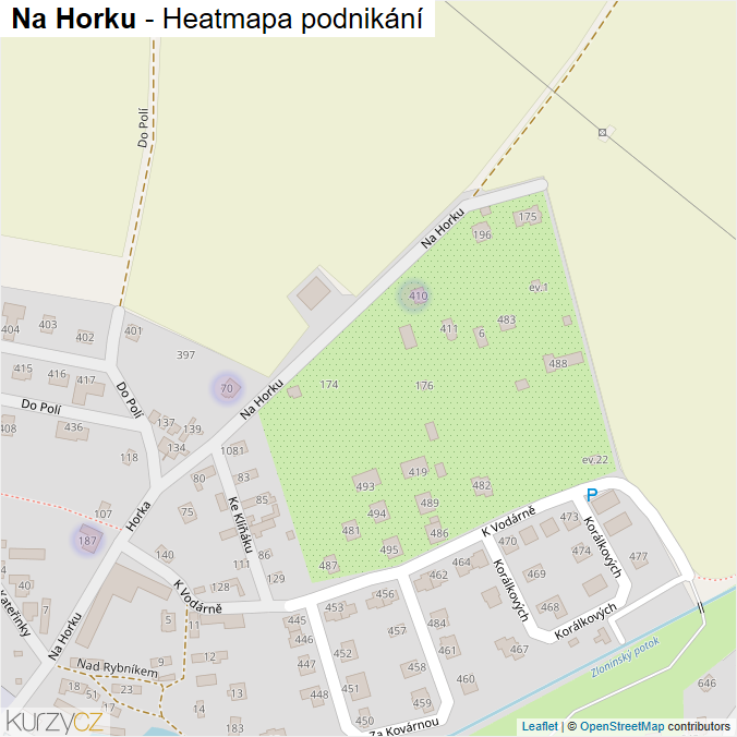 Mapa Na Horku - Firmy v ulici.