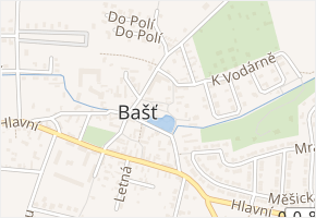 Nad Rybníkem v obci Bašť - mapa ulice