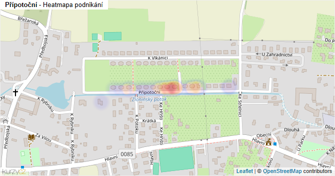 Přípotoční - mapa podnikání
