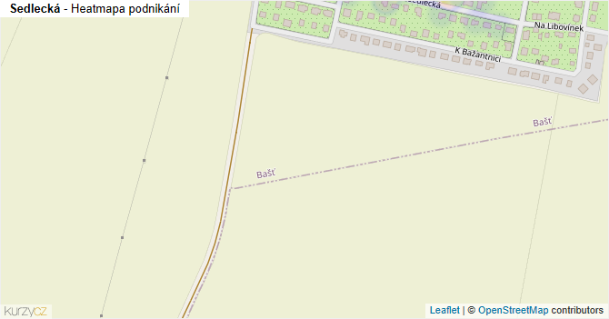 Sedlecká - mapa podnikání