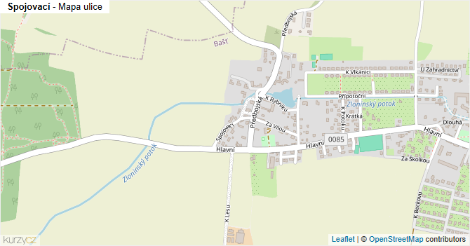 Spojovací - mapa ulice