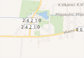 Za Vilou v obci Bašť - mapa ulice