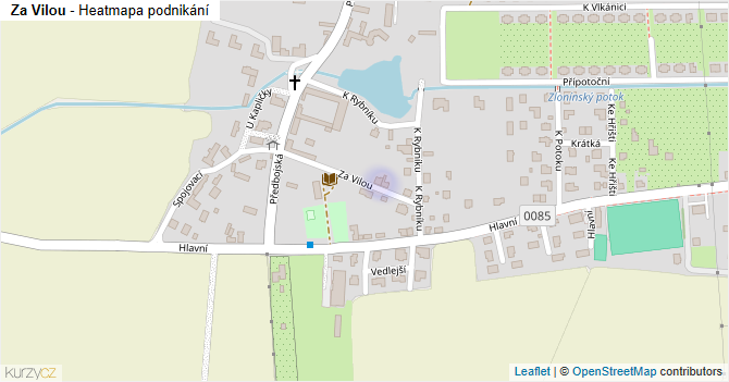 Za Vilou - mapa podnikání