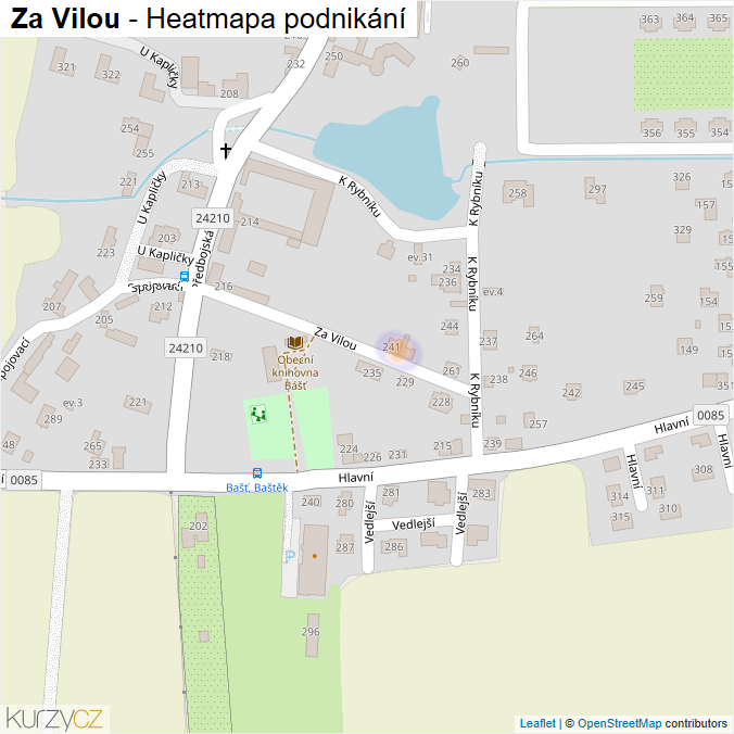 Mapa Za Vilou - Firmy v ulici.