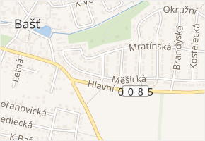 Zlonínská v obci Bašť - mapa ulice