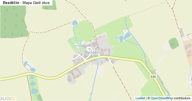 Bezděčín - mapa části obce