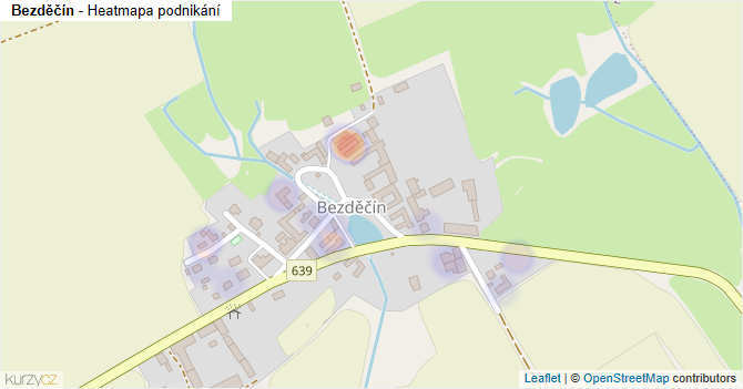 Bezděčín - mapa podnikání