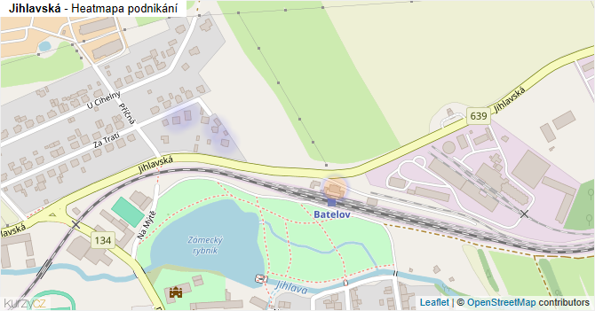 Jihlavská - mapa podnikání