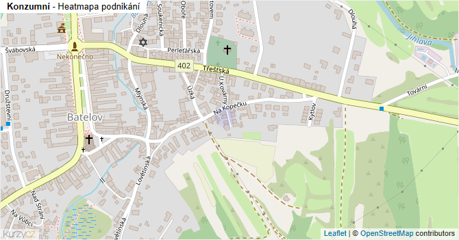 Konzumní - mapa podnikání