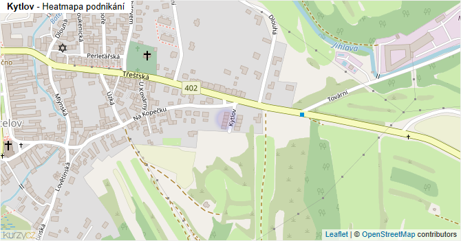 Kytlov - mapa podnikání