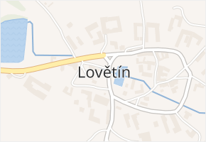 Lovětín v obci Batelov - mapa části obce