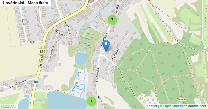 Lovětínská - mapa firem