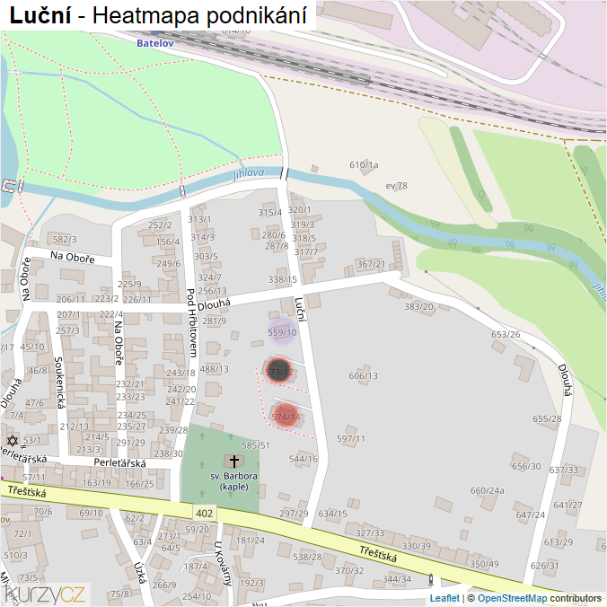 Mapa Luční - Firmy v ulici.