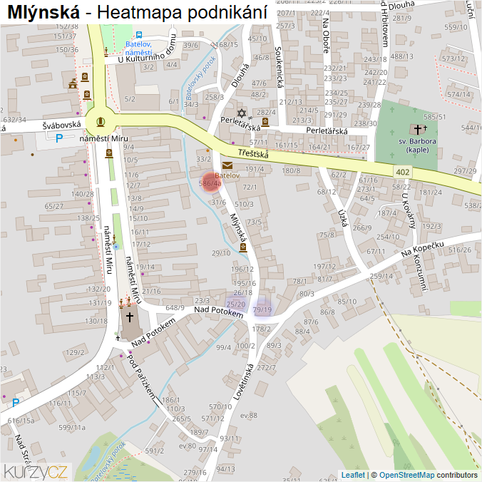 Mapa Mlýnská - Firmy v ulici.