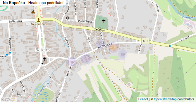Na Kopečku - mapa podnikání