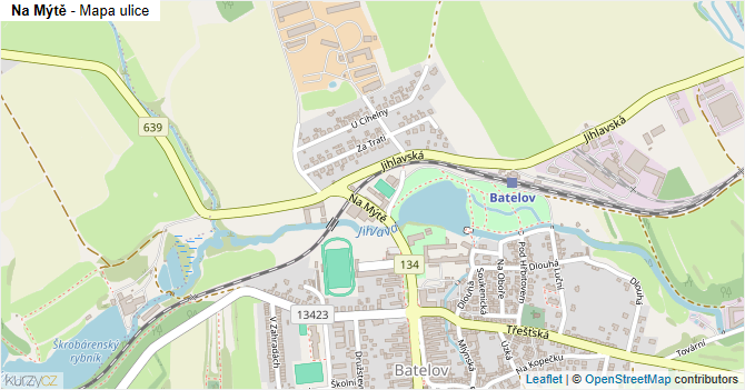Na Mýtě - mapa ulice
