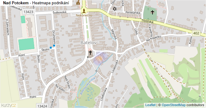 Nad Potokem - mapa podnikání