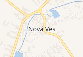 Nová Ves v obci Batelov - mapa části obce