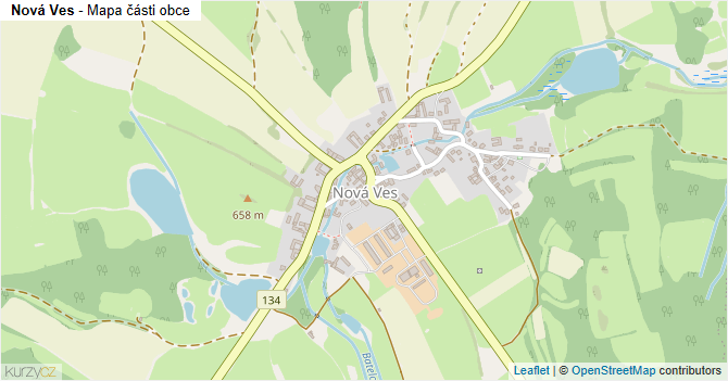Nová Ves - mapa části obce