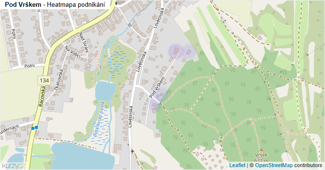 Pod Vrškem - mapa podnikání